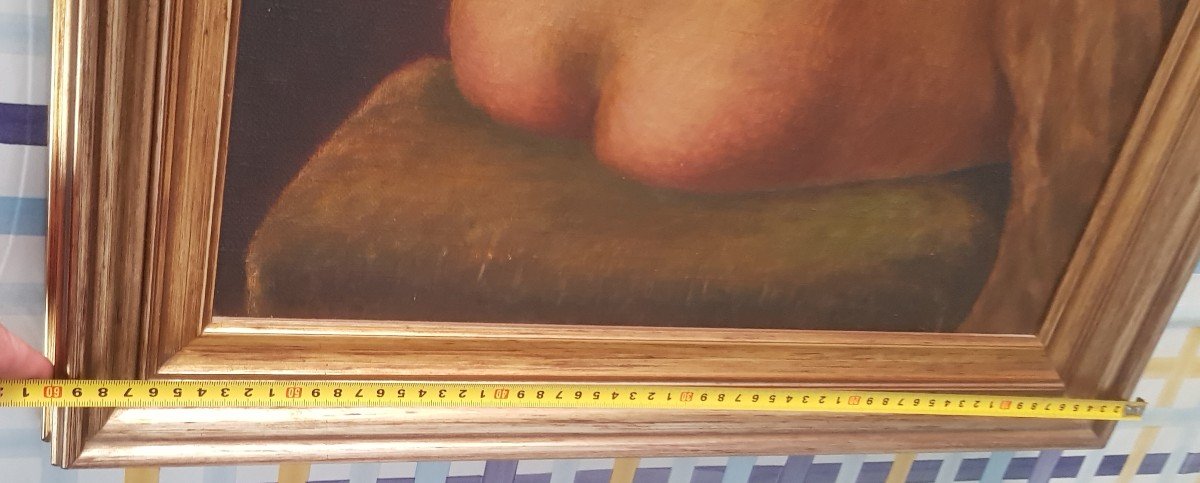  ritratto di donna nudo di schiena olio su tela 60 x 80 cm-photo-4