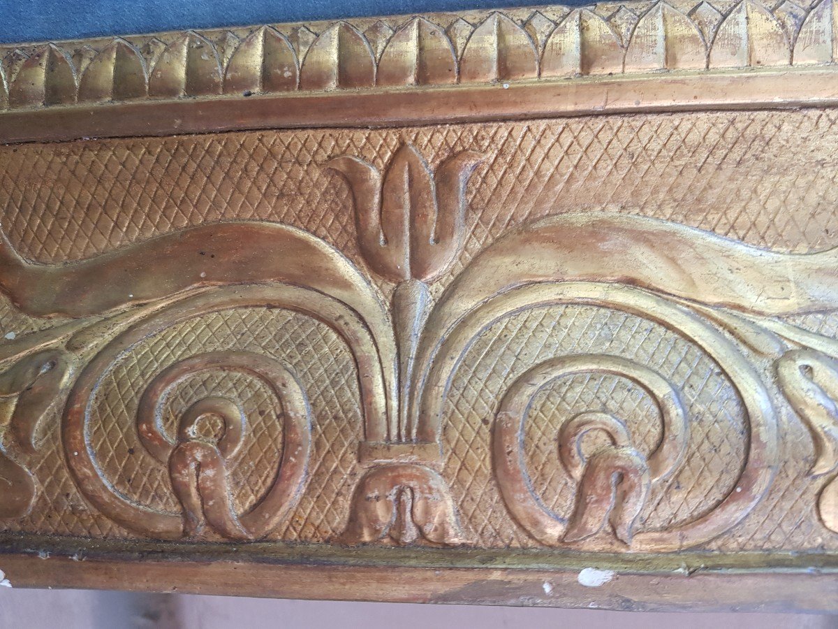 Grande guantiera cornice napoletana legno dorato '800