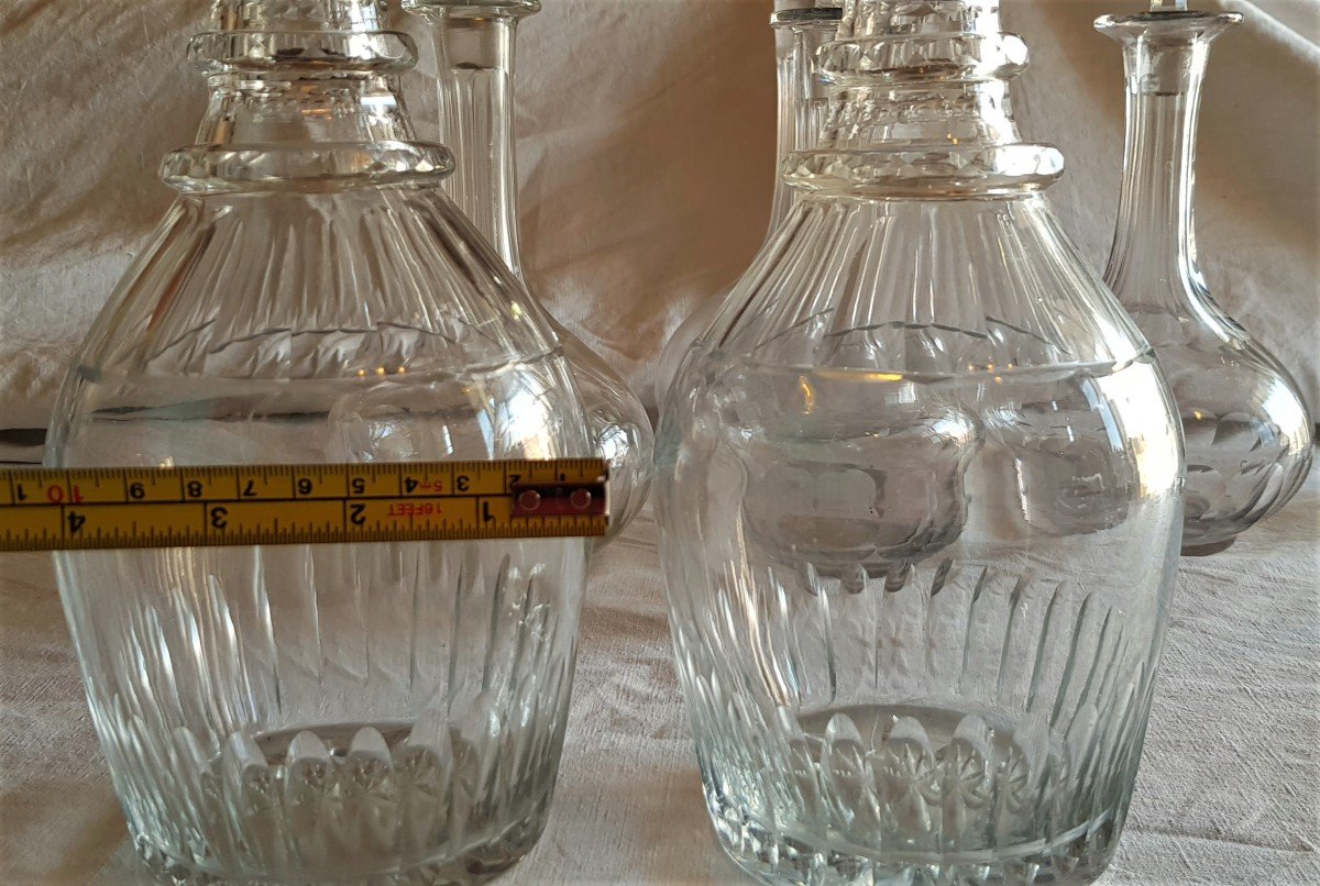 Coppia di bottiglie in cristallo molato seconda metà '800-photo-8
