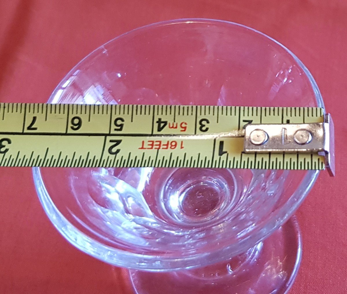 Lotto di 7 bicchierini antichi in cristallo sfaccettato per ciliegine sottospirito-photo-5