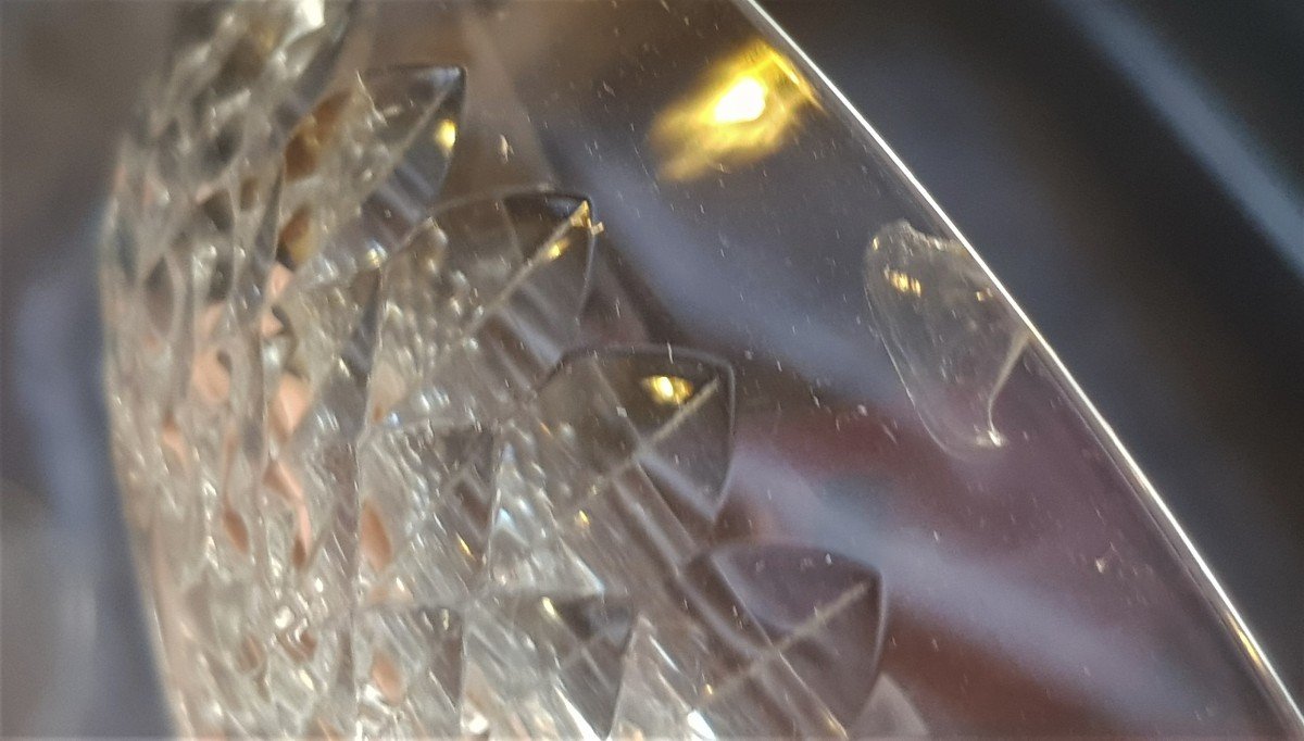 Set di 12 coppe da champagne in cristallo antico Baccarat Modello a squame smussate-photo-6
