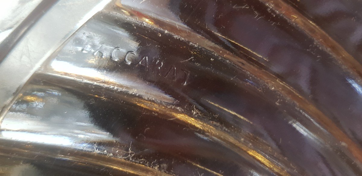 Vassoio e due bottiglie in vetro Baccarat modello Bambous Tors-photo-1