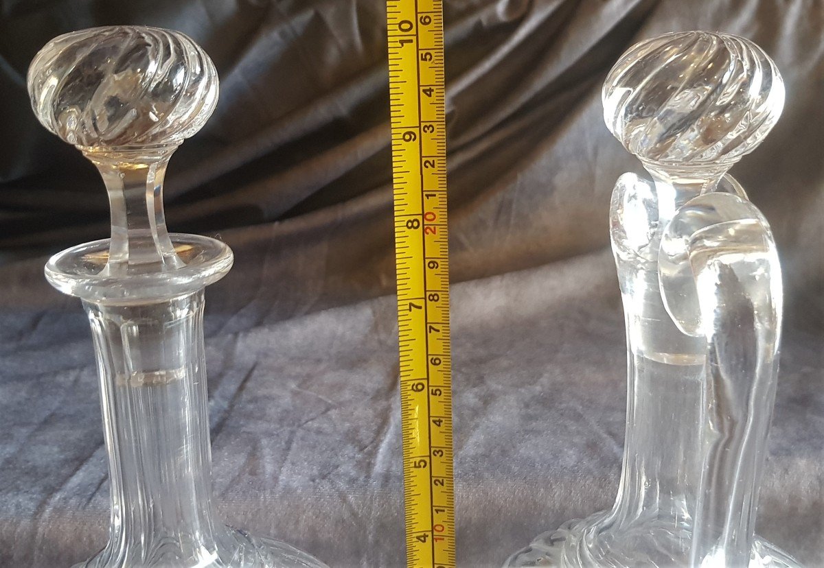 Vassoio e due bottiglie in vetro Baccarat modello Bambous Tors-photo-8