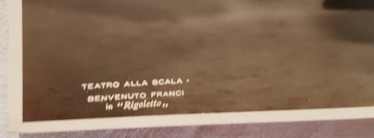 Dedica e autografo manoscritto di Benvenuto Franci su foto di scena di Rigoletto 1933-photo-1
