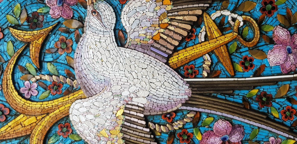 Bel Mosaico in vetro  in rilievo In  Venezia Fine '800-photo-4