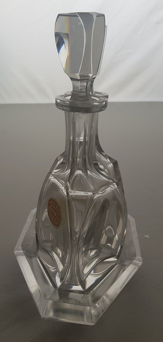 set antico olio aceto sale e pepe in cristallo di Boemia molato-photo-4