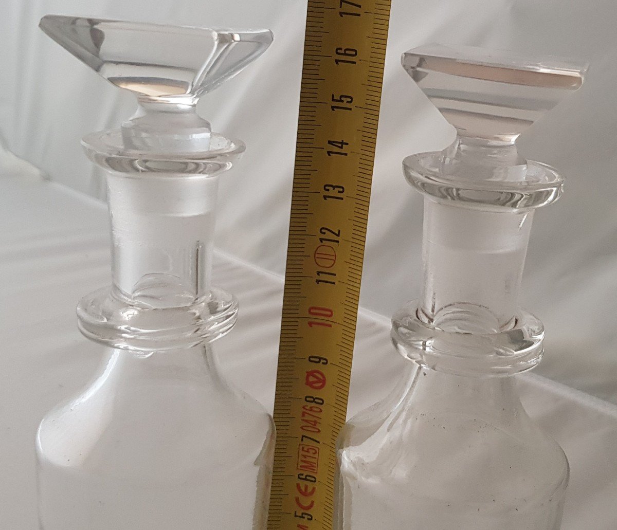VAntica oliera, due boccette e vassoietto in Cristallo-photo-3