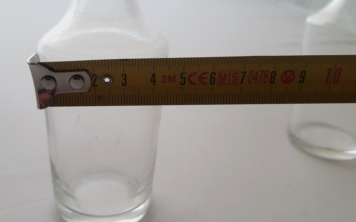 VAntica oliera, due boccette e vassoietto in Cristallo-photo-5