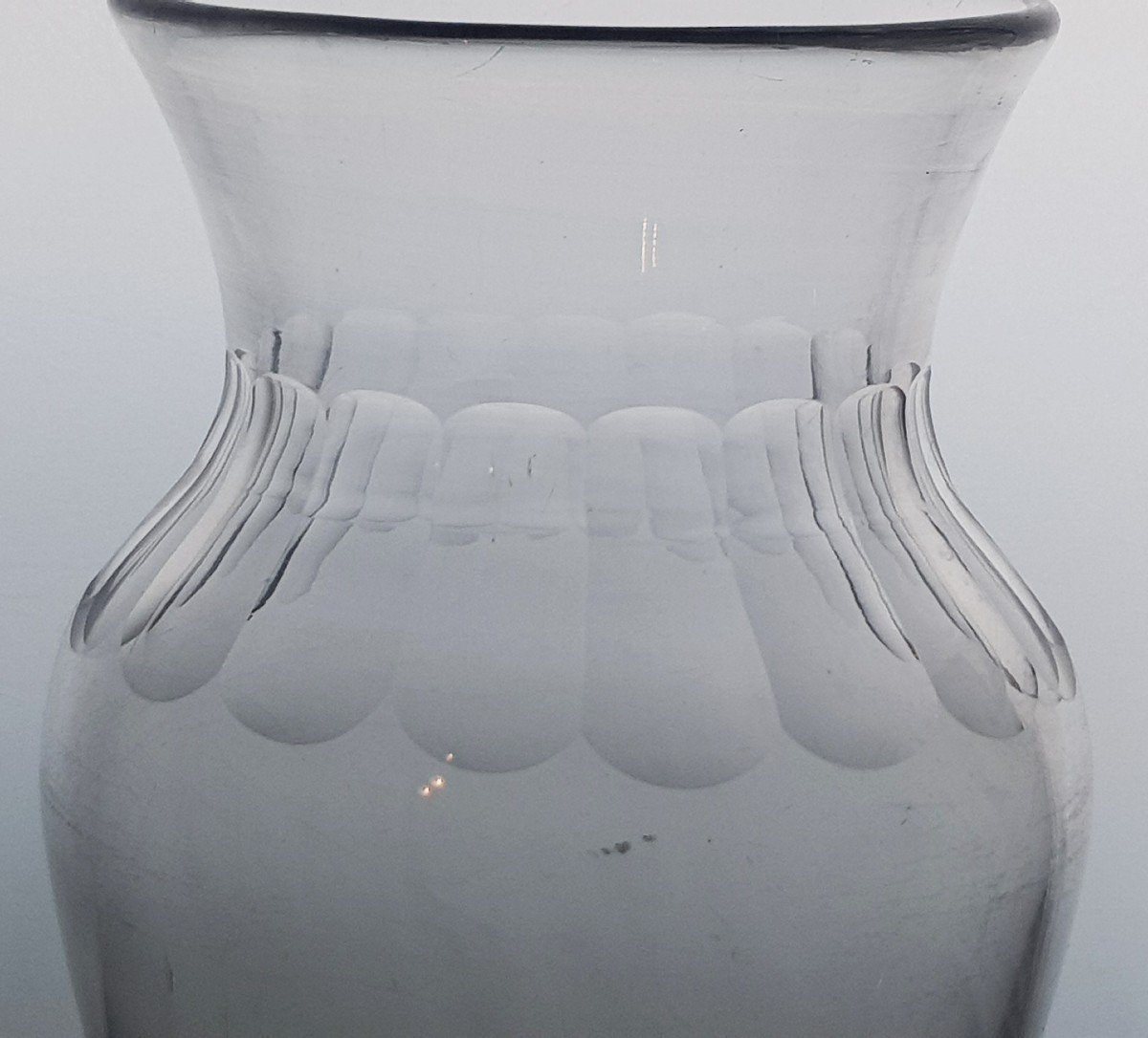 Grande vaso boccale '800 In Cristallo Intagliato-photo-3