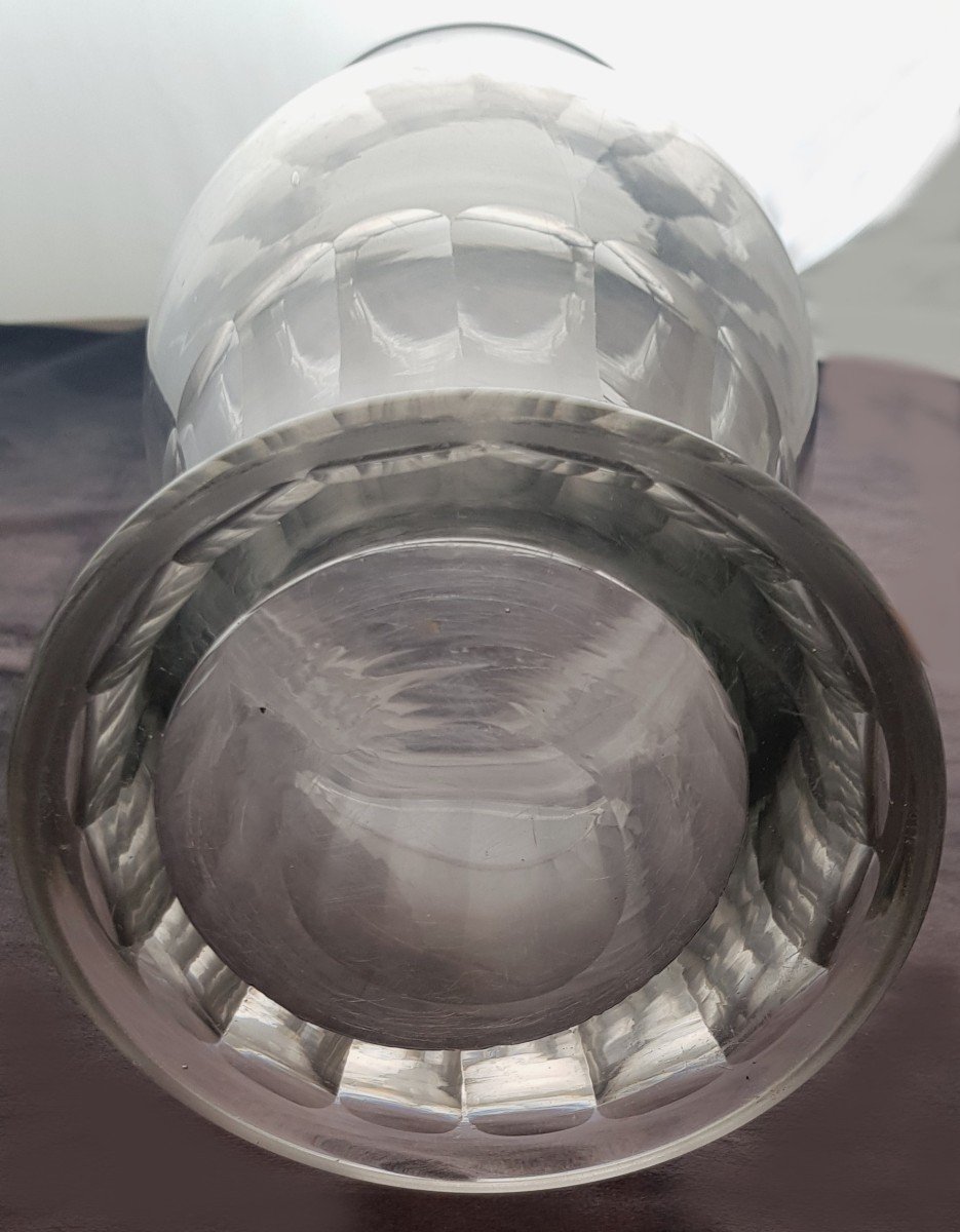 Grande vaso boccale '800 In Cristallo Intagliato-photo-4
