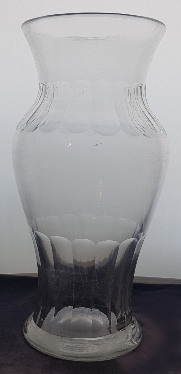 Grande vaso boccale '800 In Cristallo Intagliato