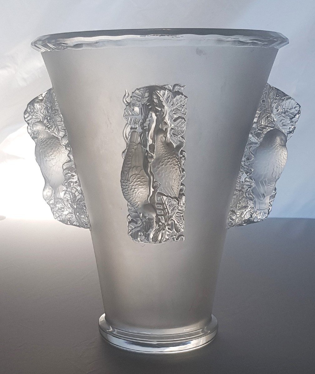 Antico Vaso Cristallo Lalique mod. Saint-Emilion-photo-2