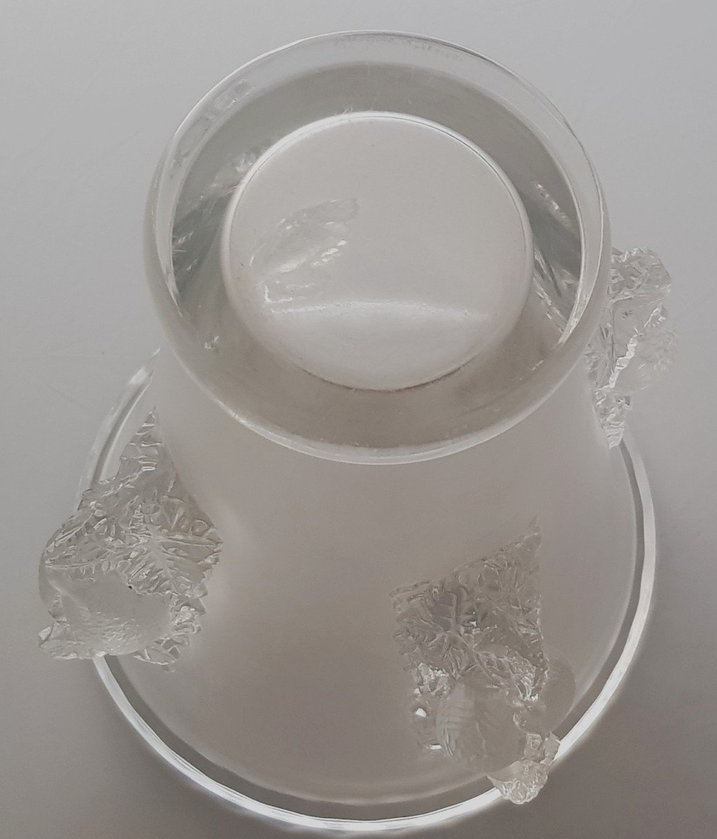 Antico Vaso Cristallo Lalique mod. Saint-Emilion-photo-2