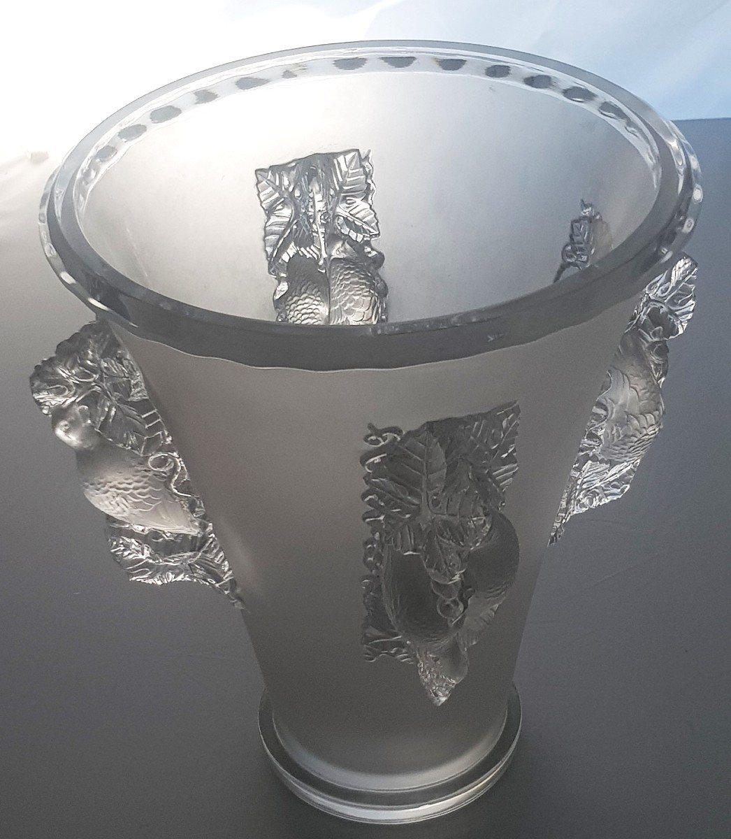 Antico Vaso Cristallo Lalique mod. Saint-Emilion