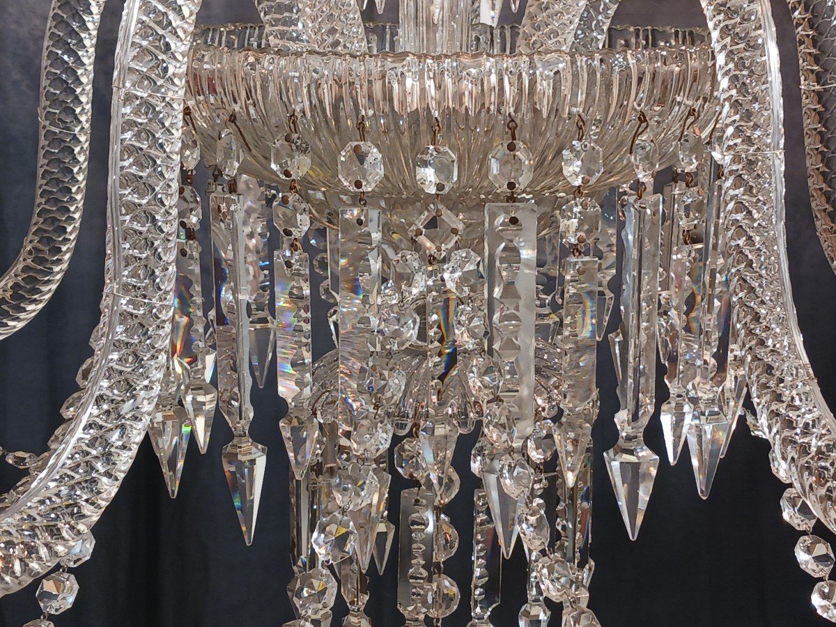 Antico lampadario di cristallo di Boemia-photo-2