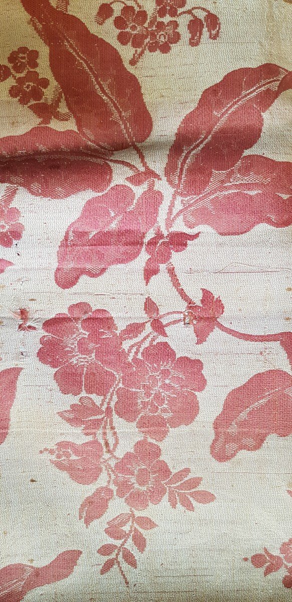 Striscia di tessuto antico in pura seta 380 cm vecchio periodo Art Nouveau-photo-4