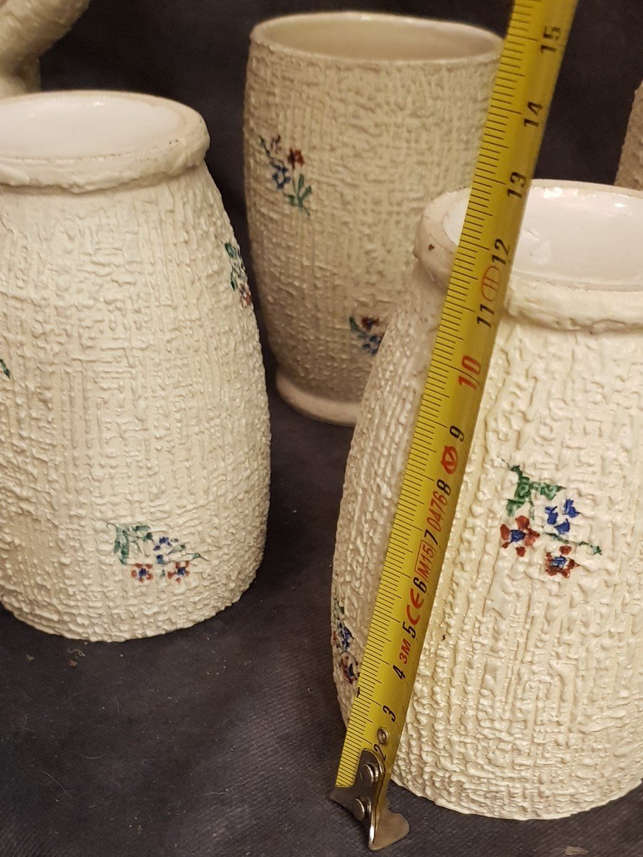 Set da bibita  7 pezzi Sbordoni Civita Castellana in ceramica, anni '60-photo-6