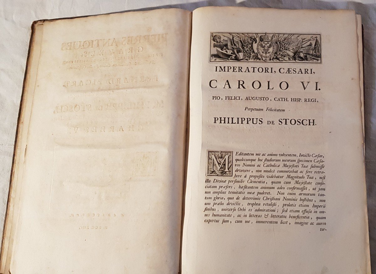 B. Picart - P. Von Stosch Pierres Antiques Gravees 1724 Prima edizione Bilingue francese/latino-photo-4