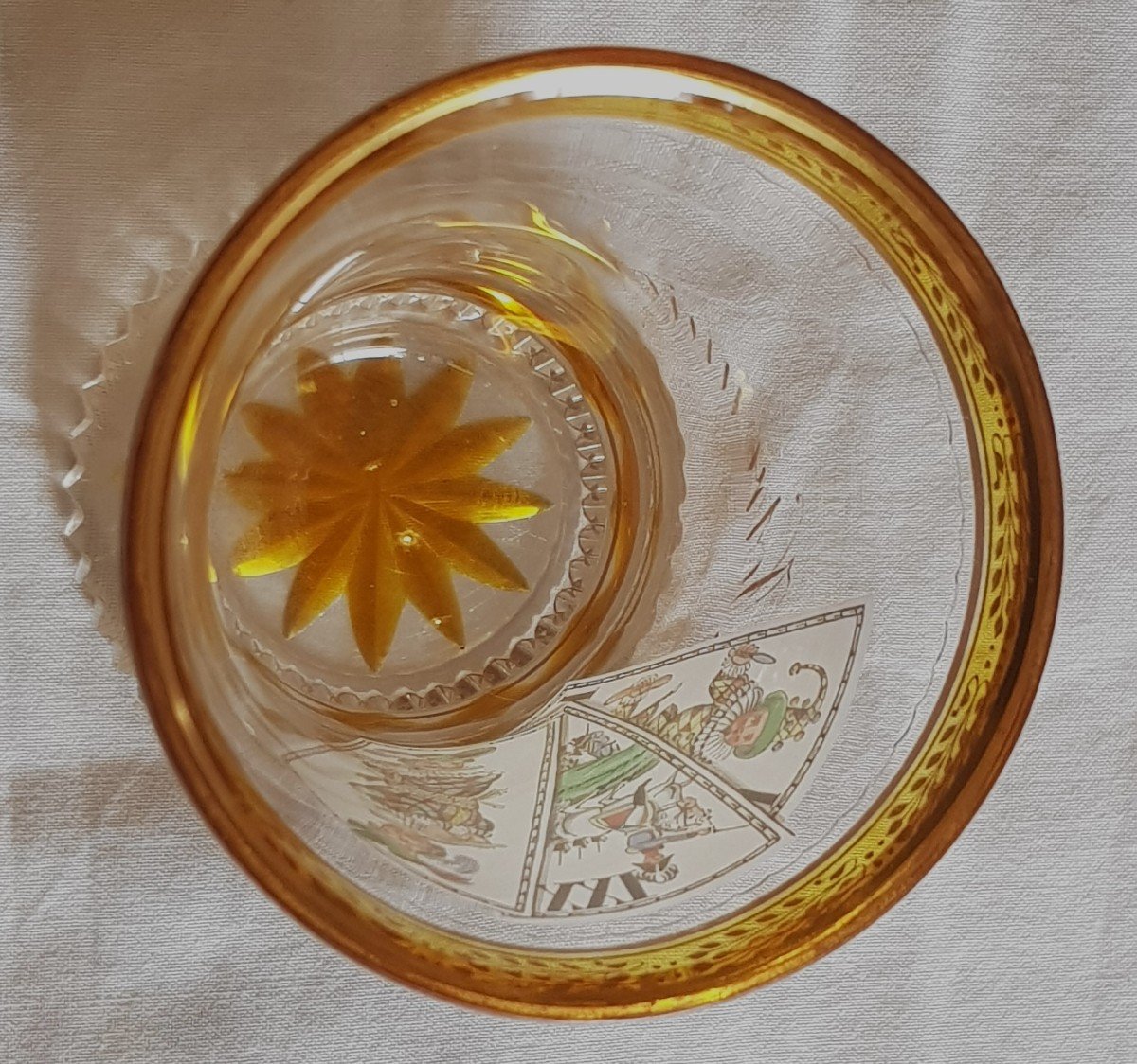 Bicchiere Anton Kothgasser del XIX secolo con carte dei Tarocchi-photo-4