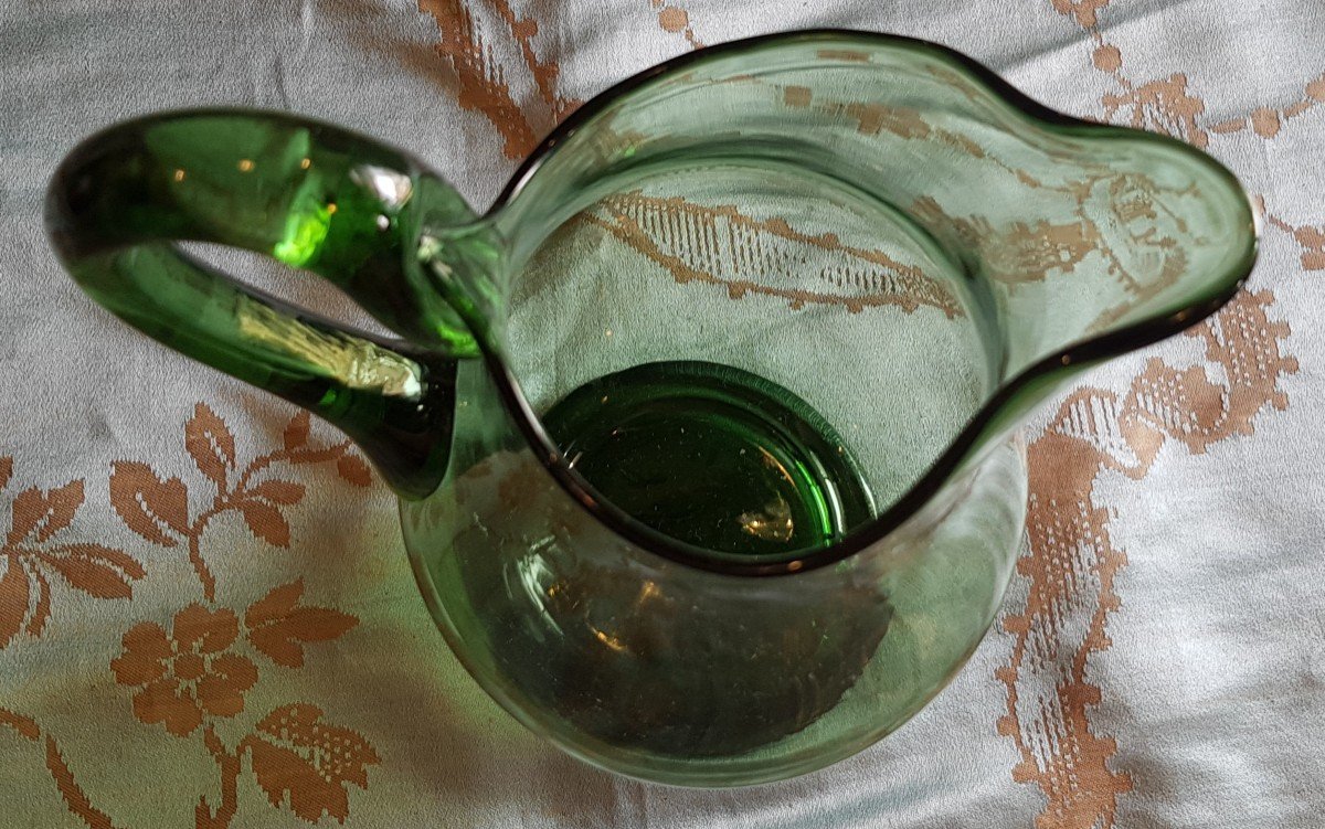Vecchia brocca in vetro soffiato Empoli anni'60-photo-1