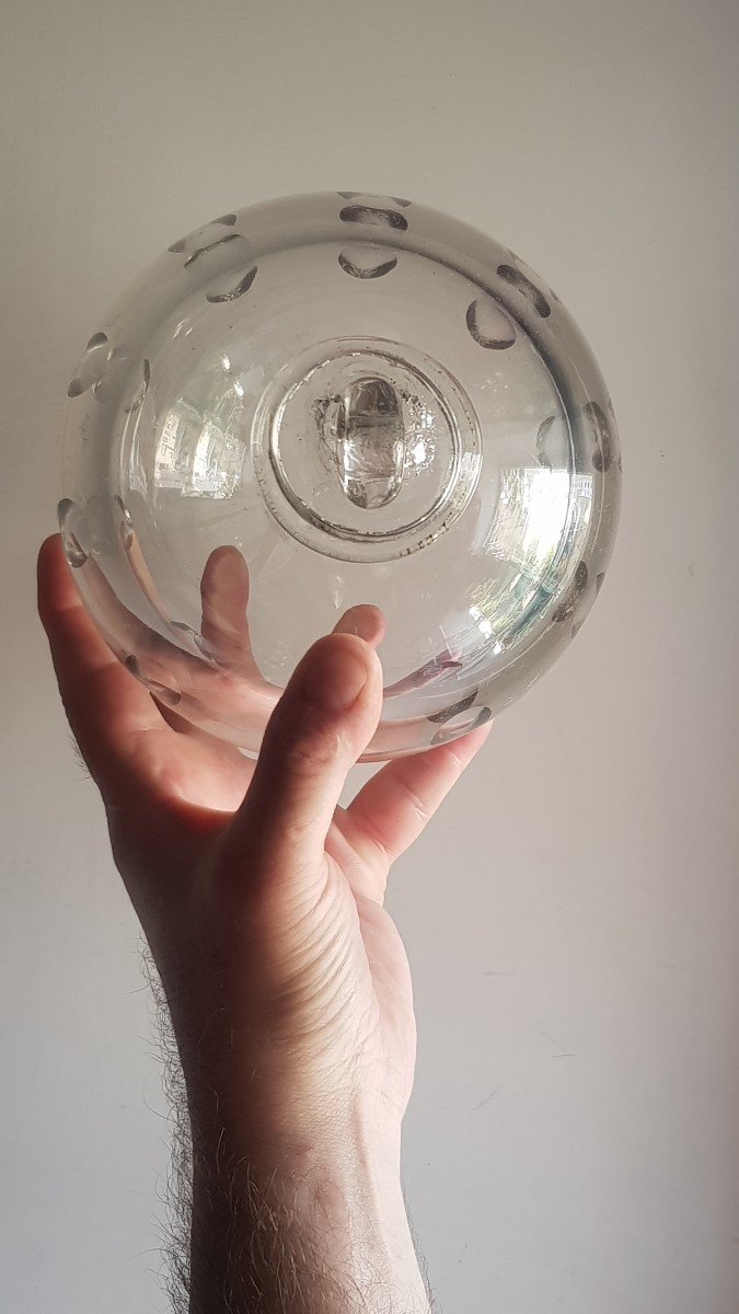Sfera di cristallo gigante per lampadario del XIX secolo-photo-3