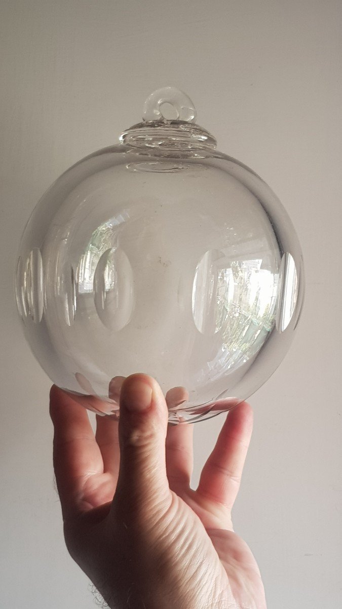 Sfera di cristallo gigante per lampadario del XIX secolo
