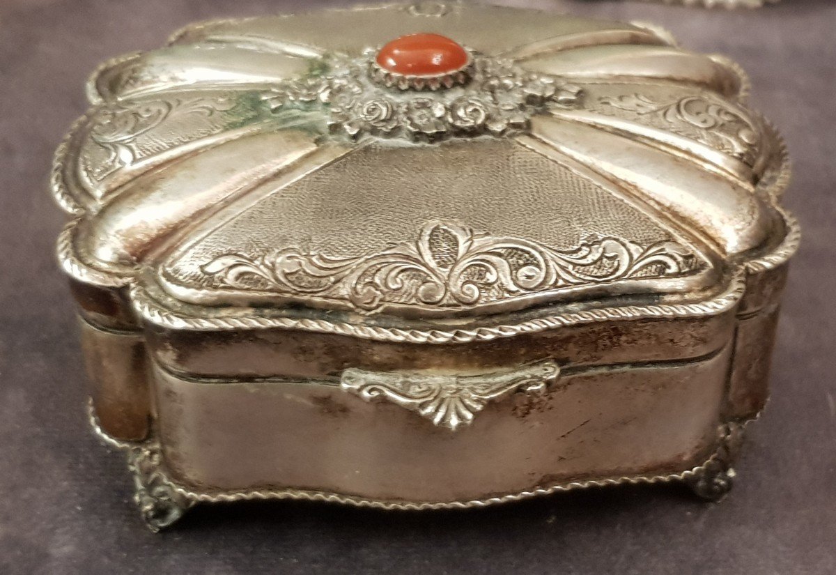 scatola portagioie antica in argento -photo-3