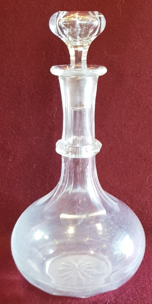 Antica bottiglia in cristallo fine del XIX secolo-photo-2