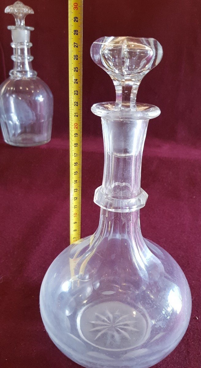 Antica bottiglia in cristallo fine del XIX secolo-photo-2