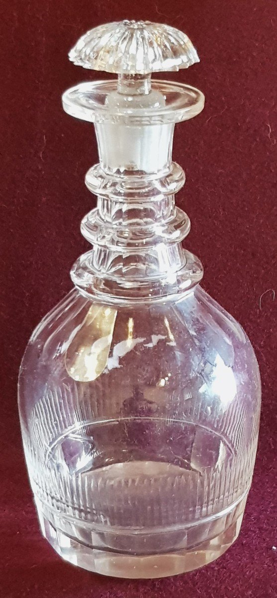bella bottiglia antica in cristallo molato-photo-2