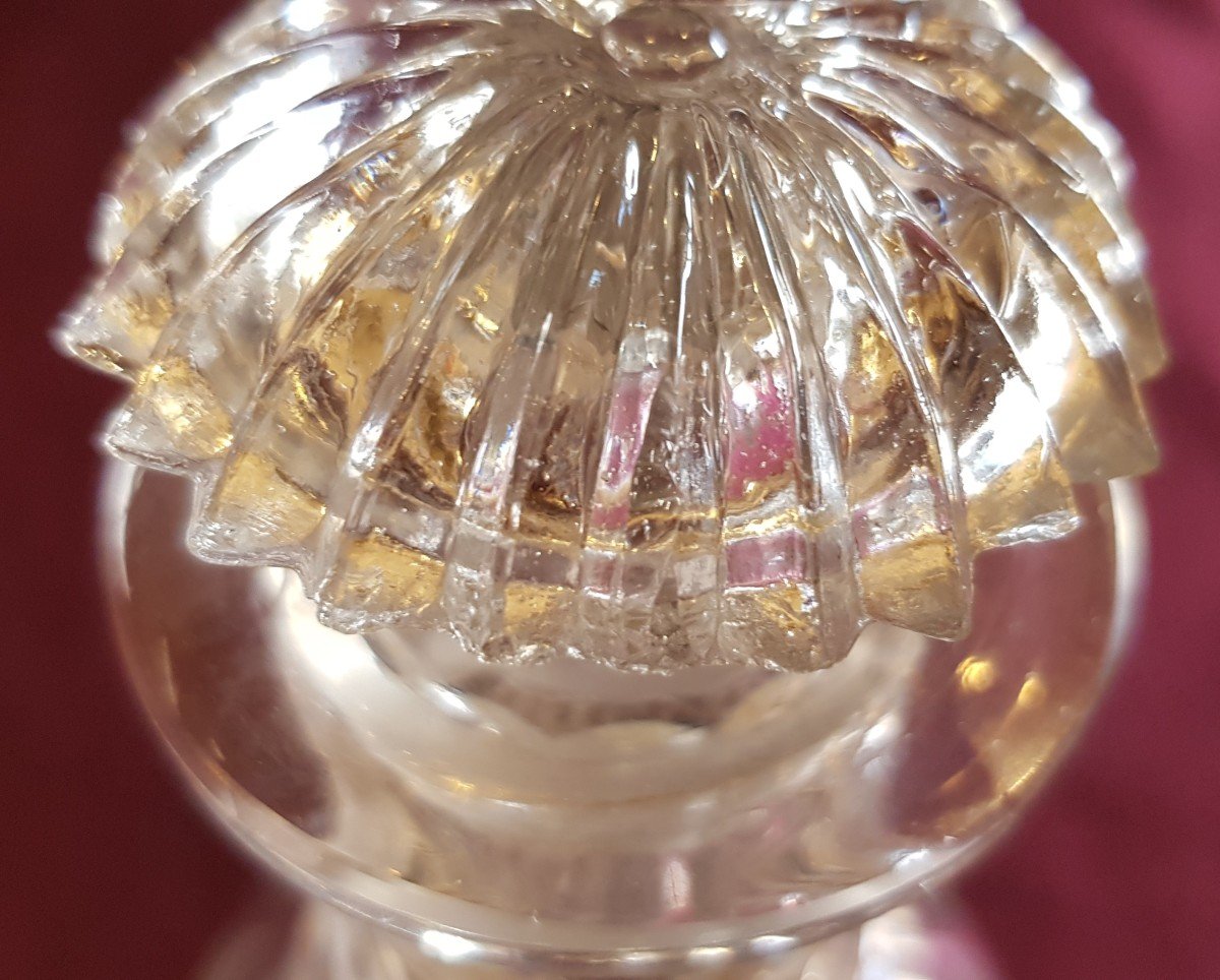 bella bottiglia antica in cristallo molato-photo-4