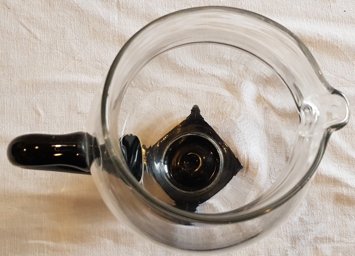 Bottiglia  e brocca antiche in vetro soffiato Decò-photo-4