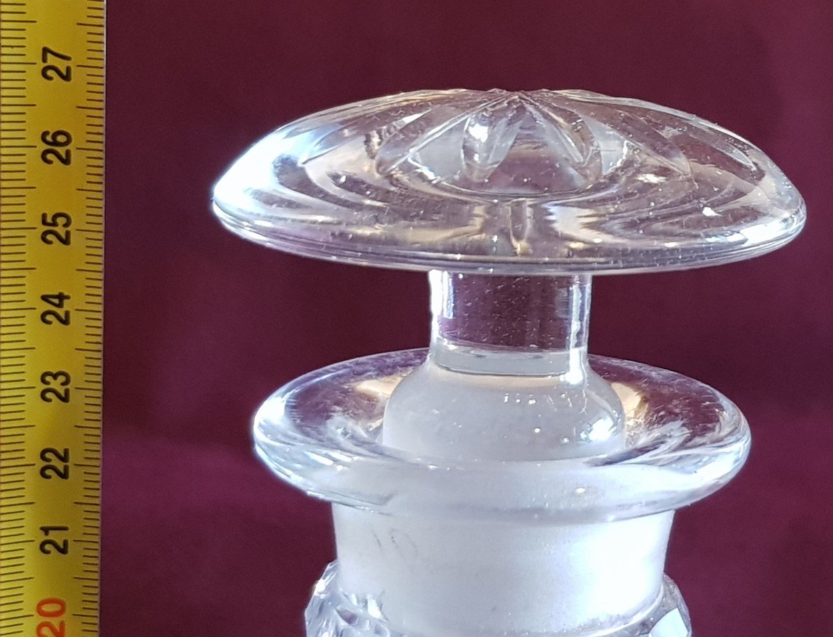 Bella bottiglia del XIX secolo in cristallo stampato e molato-photo-7