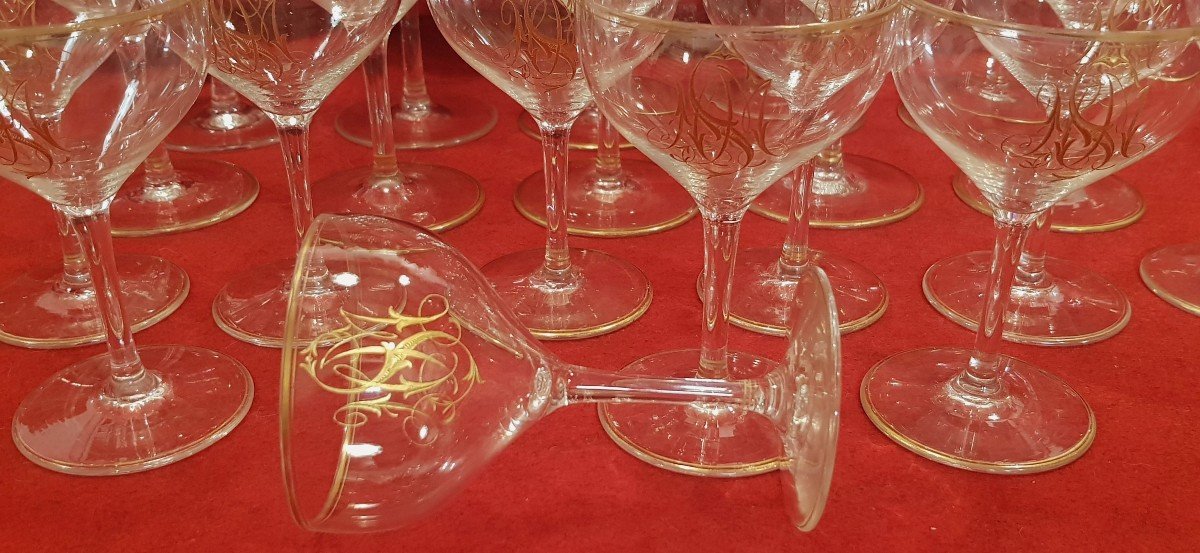Set di 10 bicchieri da vino Lobmeyr Monogramma SMN-photo-2