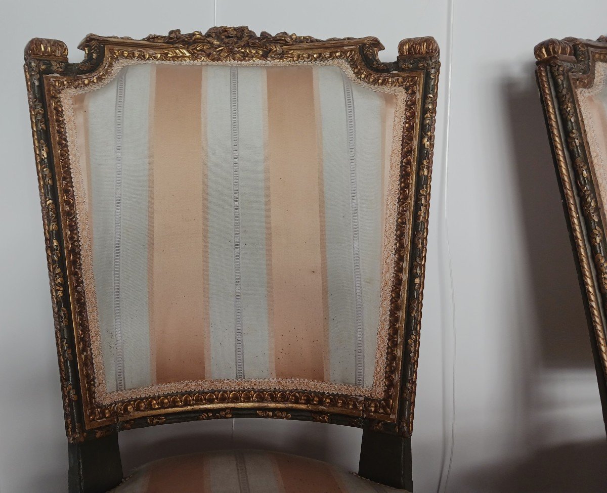 coppia di sedie antiche in stile Luigi XVI-photo-4