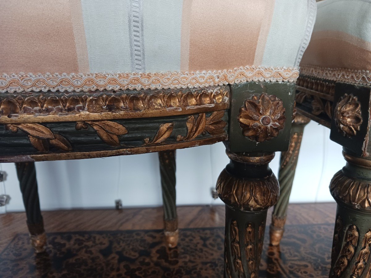 coppia di sedie antiche in stile Luigi XVI-photo-4