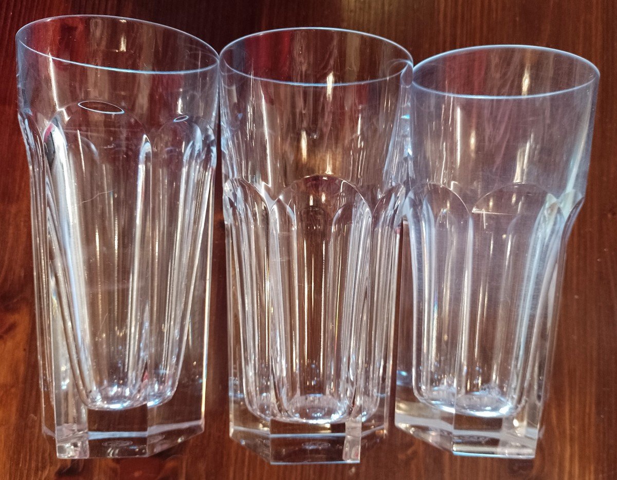 Trio di bicchieri da longdrink in cristallo Baccarat mod. Harcourt 1841 highball -photo-3