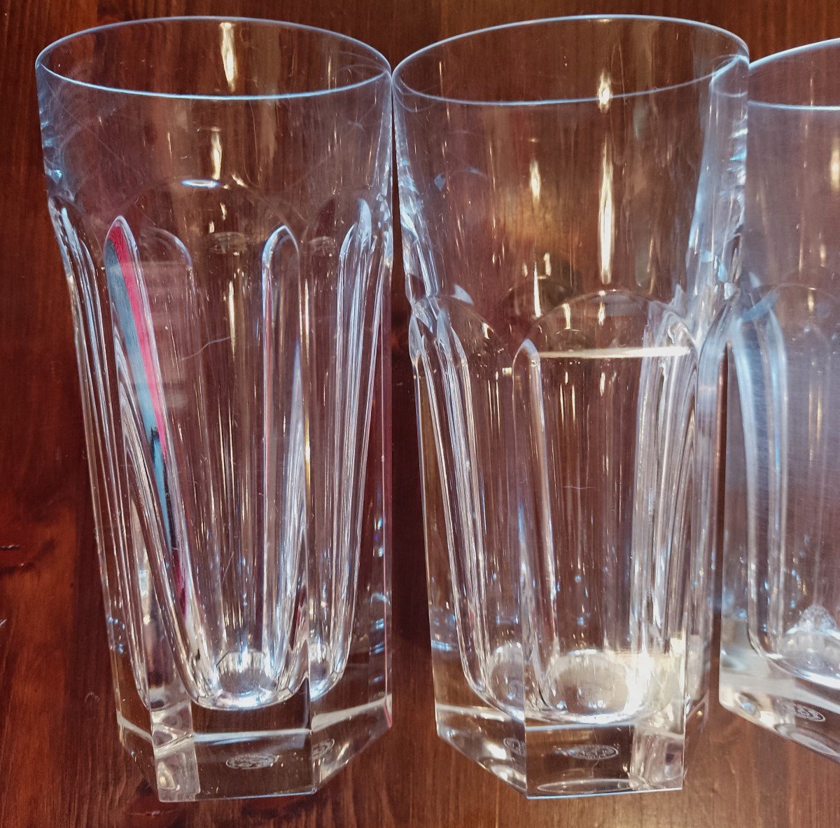 Trio di bicchieri da longdrink in cristallo Baccarat mod. Harcourt 1841 highball -photo-1