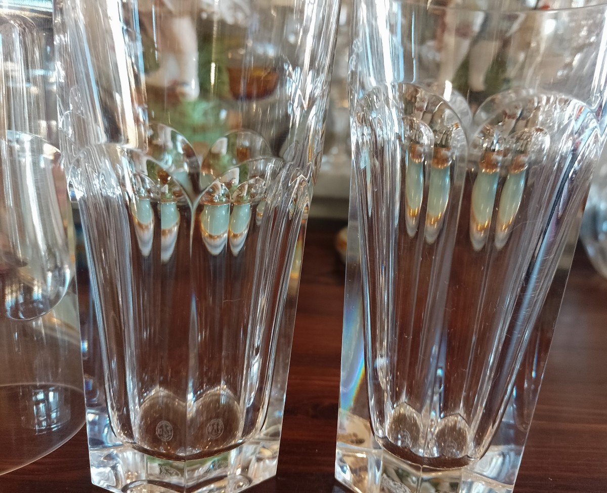 Trio di bicchieri da longdrink in cristallo Baccarat mod. Harcourt 1841 highball 