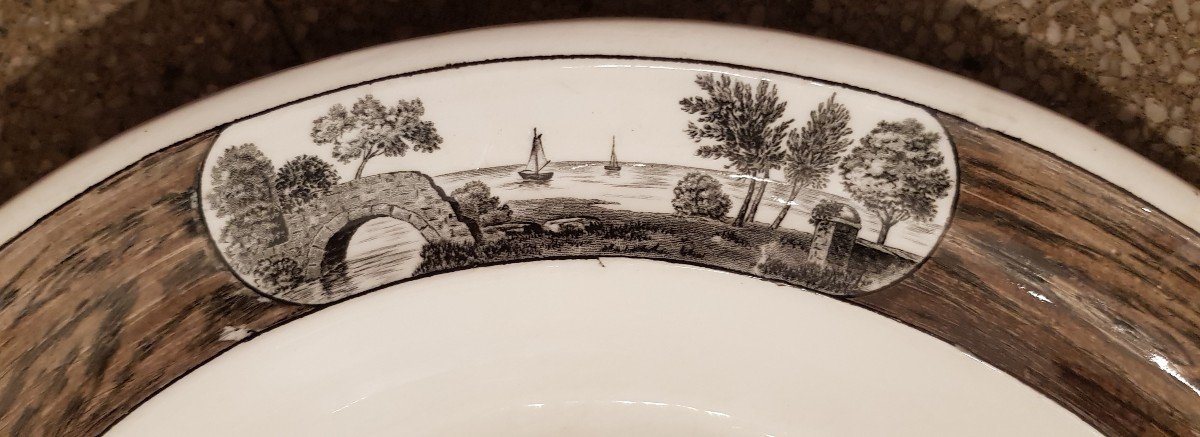 grande piatto da portata antico ovale in terraglia inglese Niederviller Wedgwood-photo-4