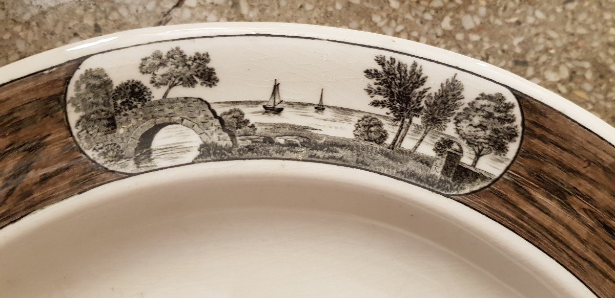 grande piatto da portata antico ovale in terraglia inglese Niederviller Wedgwood-photo-2
