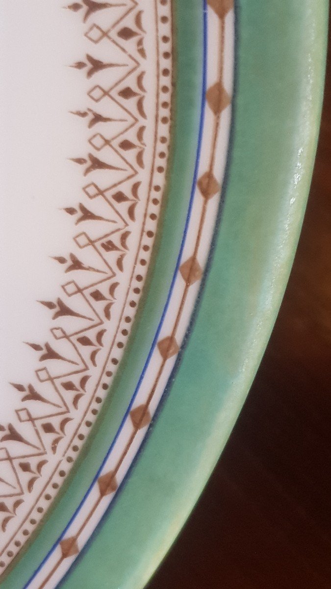 coppia di antichi piatti in terraglia inglese del XIX secolo decoro floreale dipinto -photo-6