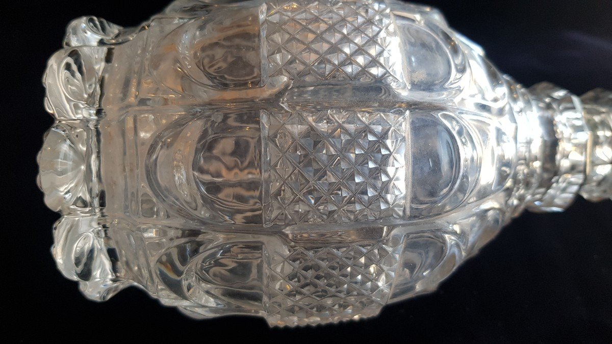 Antica bottiglia  di cristallo Le Creusot 1880 circa