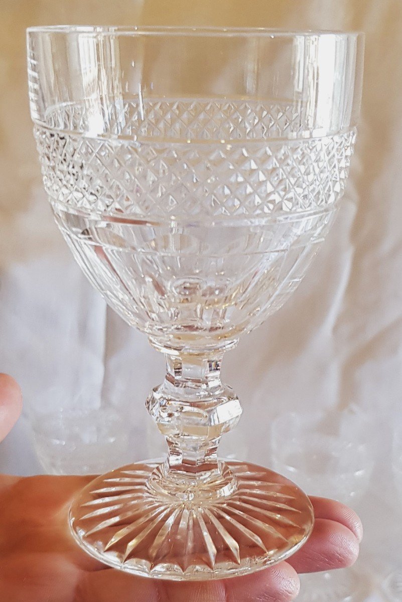 serie 10 bicchieri da acqua cristallo Saint Louis modello Trianon-photo-4