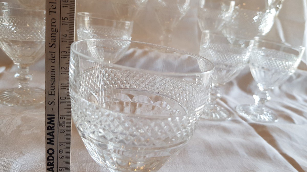 serie 10 bicchieri da acqua cristallo Saint Louis modello Trianon-photo-5