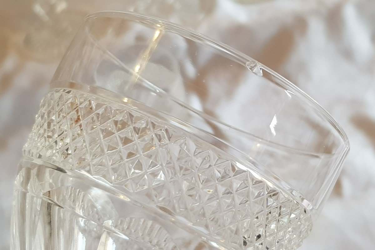 serie 10 bicchieri da acqua cristallo Saint Louis modello Trianon-photo-7