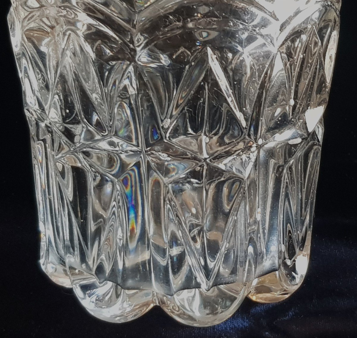 Antica bottiglia in cristallo Le Creusot della fine del XIX secolo-photo-2