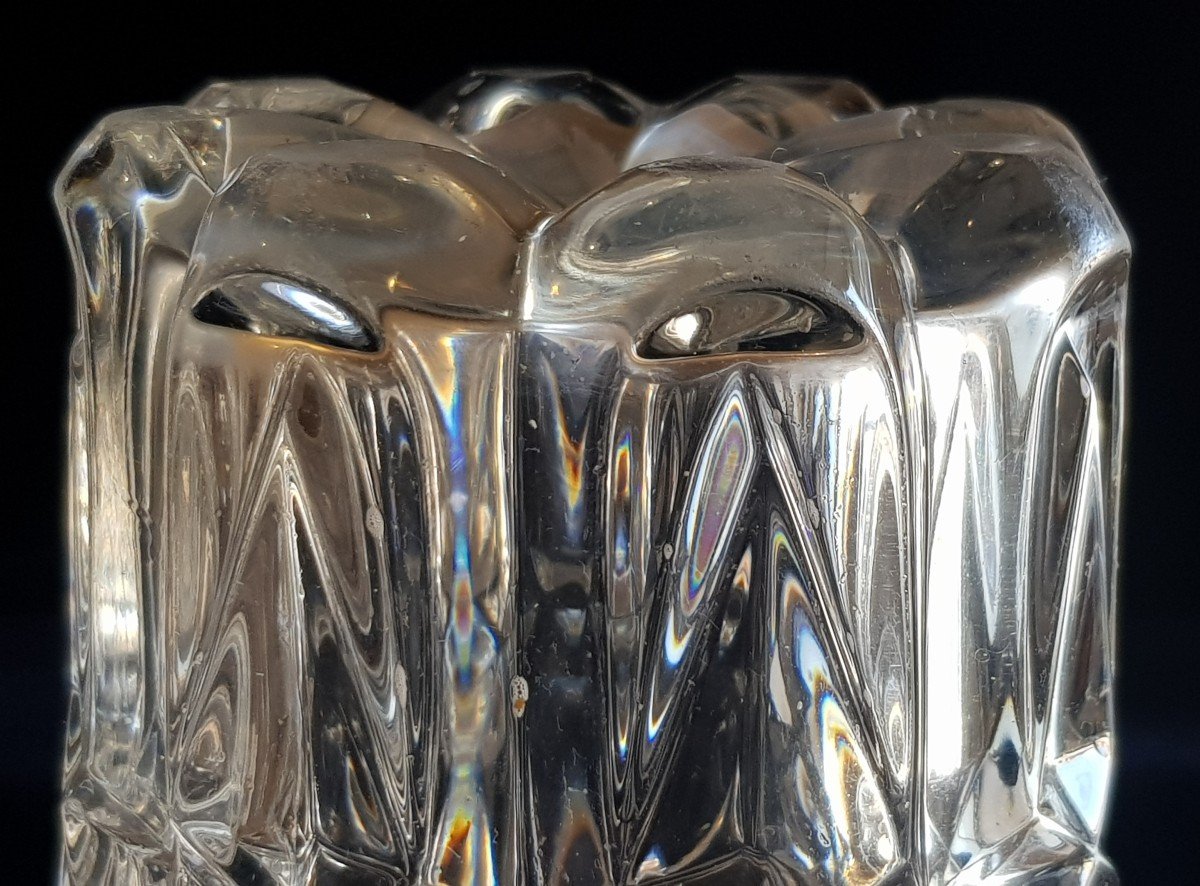 Antica bottiglia in cristallo Le Creusot della fine del XIX secolo-photo-3