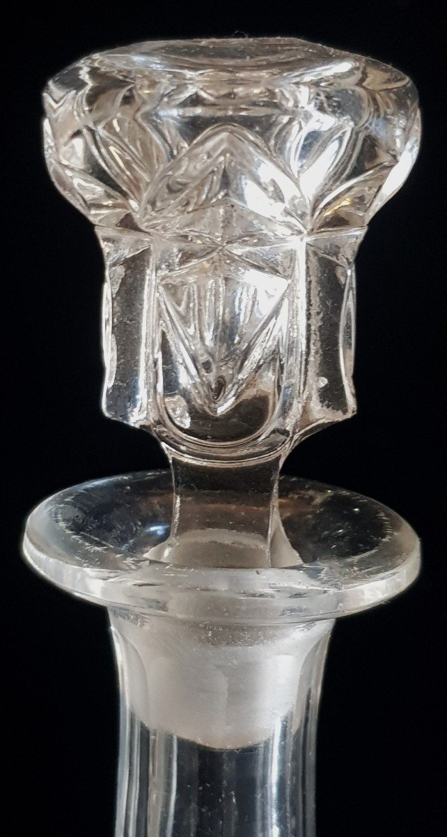 Antica bottiglia in cristallo Le Creusot della fine del XIX secolo-photo-4