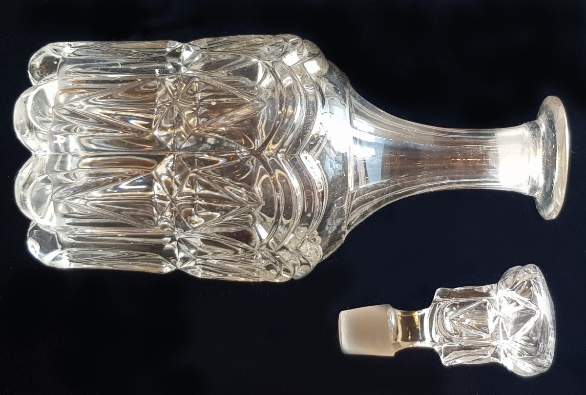 Antica bottiglia in cristallo Le Creusot della fine del XIX secolo-photo-2